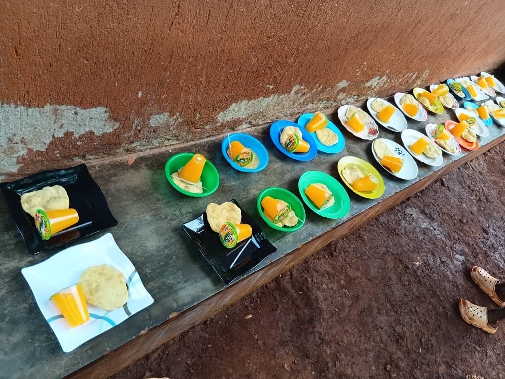Meals prepared for children in Uganda