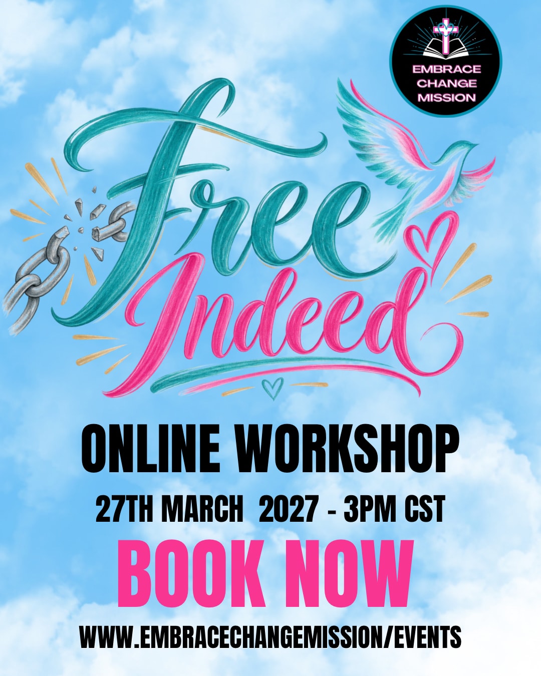 Free Indeed — Online Workshop, 27th March 2027, 3pm CST